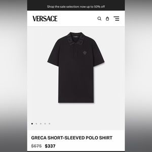 Versace Greca Short Sleeve Polo Shirt